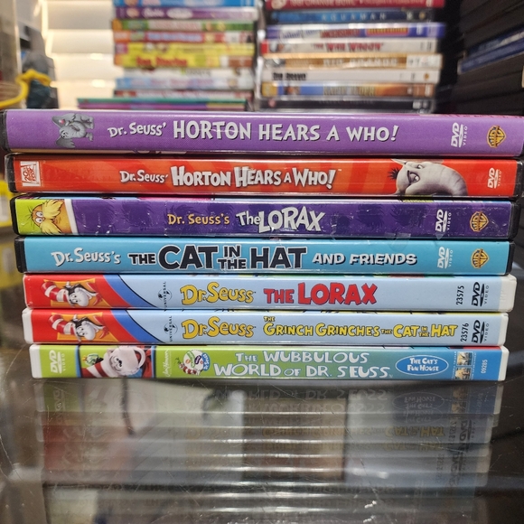 Dr. Seuss Other - 7 Dr Seuss DVD Lot Horton Lorax Cat In the Hat Grinch